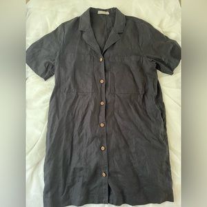 Everlane The Workwear Linen shirt dress, size M.